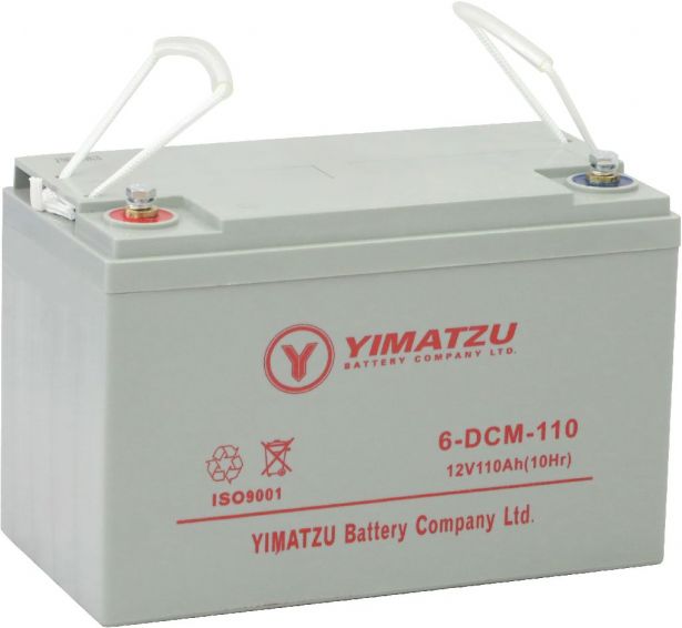 Battery - EV12110 / 6-DCM-110 / 6-DZM-110 / 6-FM-110, AGM, 12V 110Ah, Yimatzu, Threaded Terminals - PBCBATEV1F1