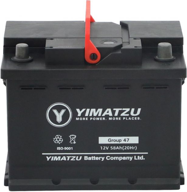 Battery - Group 47 / H5 / LN2 Automotive, 12V 58Ah, 620CCA, SLA, MF, Yimatzu - BATAM1247 - PBC148EF1