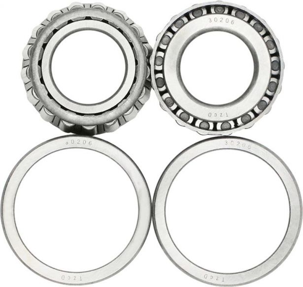 Bearing - Tapered Roller Bearing, 30206 (2 bearing set) 62x30x18 - BRG30206 - PBC238F1