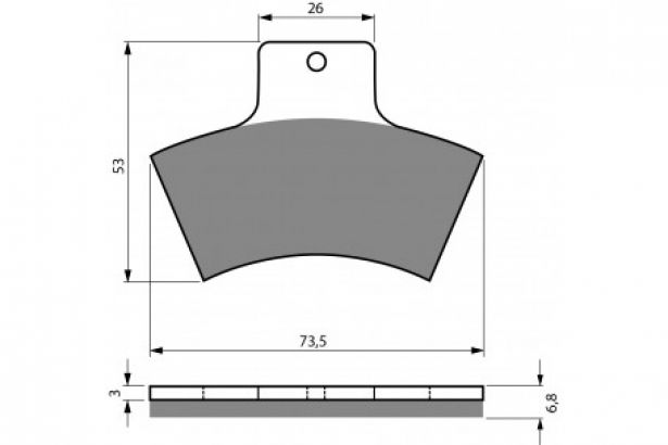 Brake Pads - FA270, 50cc to 250cc - 90A1013 - PBC755F1