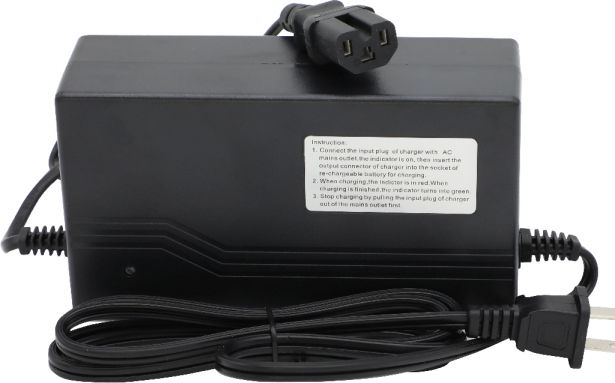 Charger - 72V, 2.5A, C13 Plug with Universal T-Prong, Reverse Polarity - CHG7225TR - PBC1518EF1