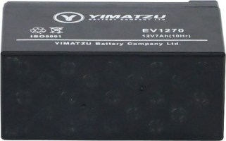 Battery - EV1207, 12V 7.0AH, Yimatzu T2 Terminals - PBCBATEV120F1