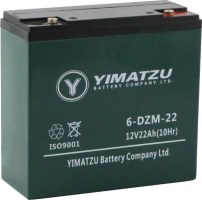Battery - EV12220 / 6-DCM-22 / 6-DZM-22 / 6-FM-22, AGM, 12V 22Ah, Yimatzu, Threaded Terminals - BATEV12022 - PBC97EF1