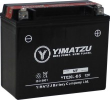 Battery - GTX20L-BS Yimatzu, AGM, Maintenance Free - BATMF1220LBS - PBC124EF1