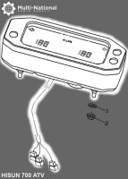 Combination Meter - Meter Assembley, ATV, Hisun, 500-700cc - 10A7350 - PBC2299F1