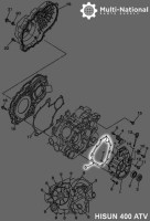 Crankcase Gasket - ATV, Hisun, 400cc - GSK0043 - PBC2635F1