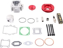 Cylinder Head Assembly - 44mm, Big Bore, Pocket Bike, Red - 20P8440RD - PBC1572F1