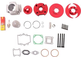 Cylinder Head Assembly - Big Bore, CNC, Dual Valve, Pocket Bike, 49cc, Air Cooled - 20P8490RD - PBC1624F1