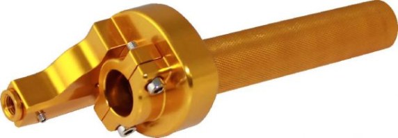 Throttle Lever - Twist Grip, CNC, 90cc to 250cc, Dirt Bike, Yimatzu Brand, Gold - 70A3250GD - PBC2789F1