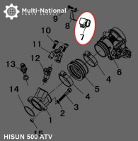 Intake Sensor - ATV/UTV, Hisun, 400-800cc - 80A9750 - PBC2183F1