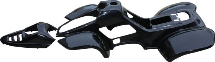 Plastic Set - 50cc to 125cc ATV, Black, Racing Style - 70A7110BK - PBC600F1