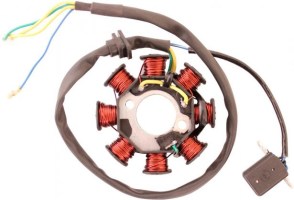 Stator - Magneto Coil, GY6-8, 4 Wire - 30A9335 - PBC2003F1