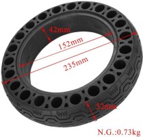 Tire - 10x2.5, 60/70-6.5, Circular Honeycomb, Solid, Blue, G30 - PBC40K10F1